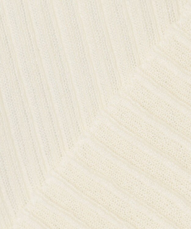 uncrave シアー リブ クルーネック ニット（uncrave STANDARD） オフ