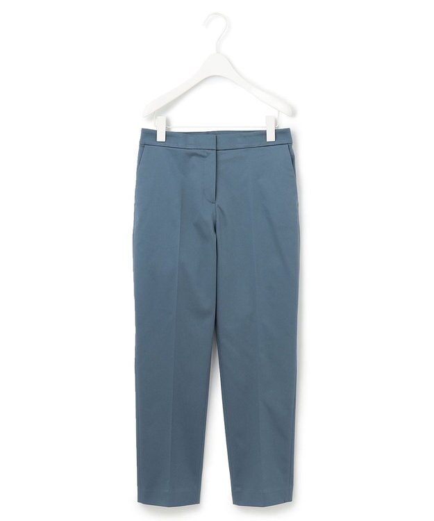 ICB 【洗える】T/Cストレッチサテン スティックパンツ ライトブルーグレー系