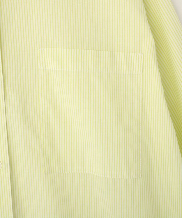 Green Parks ＵＶカットシャツワンピース Stripe Yellow