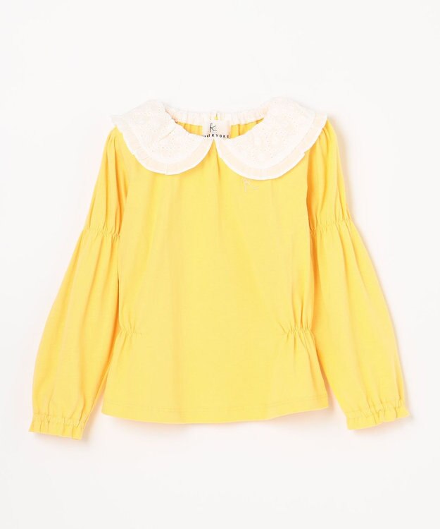 組曲 KIDS 【110-140cm】ビッグカラー ブラウス イエロー系