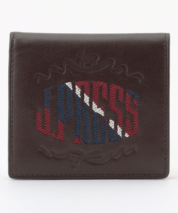 J.PRESS MEN 【MORPHO×J.PRESS】オーセンティックレジメンタル コンパクト札入 ダークブラウン系