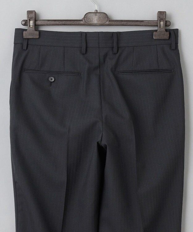 GOTAIRIKU 【オールシーズン対応】WOOL×POLYESTER ライトウェイト スーツ（ブラックストライプ） ブラック系1