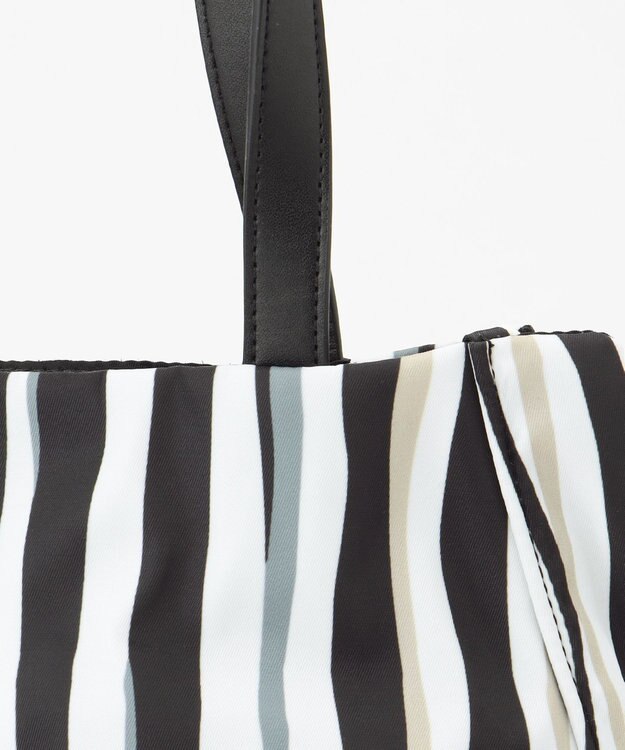 Y'SACCS 【ムック本掲載】ドローイングストライプ　ミニトートバッグ ブラック