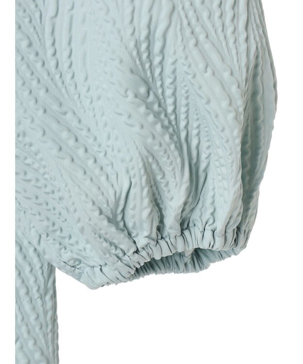 Green Parks ・ＥＬＥＮＣＡＲＥ　ＤＵＥ　フクレジャカードブラウス Sax