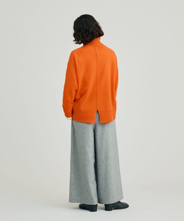 J.PRESS YORK STREET 【WOMEN】ウールカシミヤ タートルニット オレンジ系