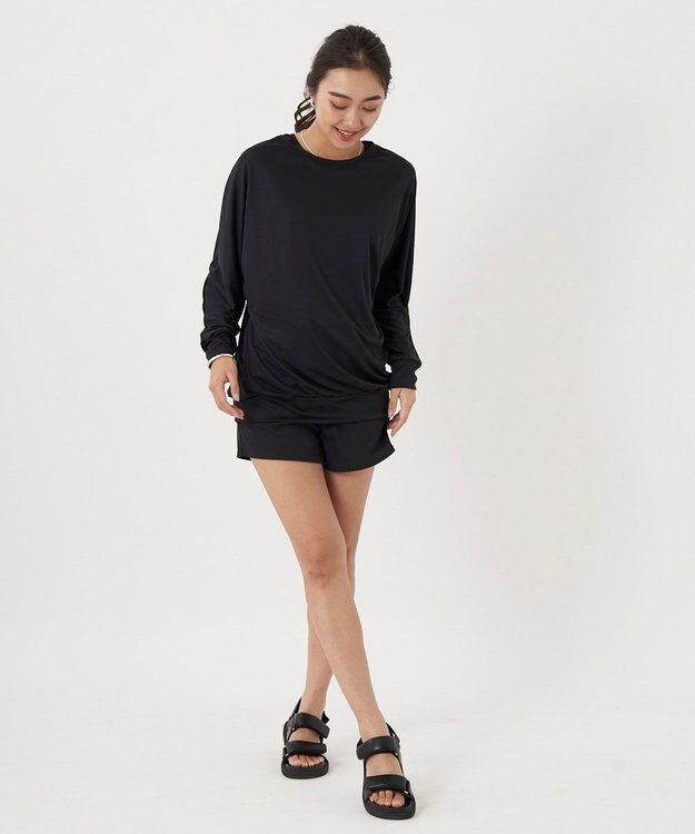 OP／FILA 【ocean pacific】ラッシュガード付き水着4点セット タンキニデザイン ブラック