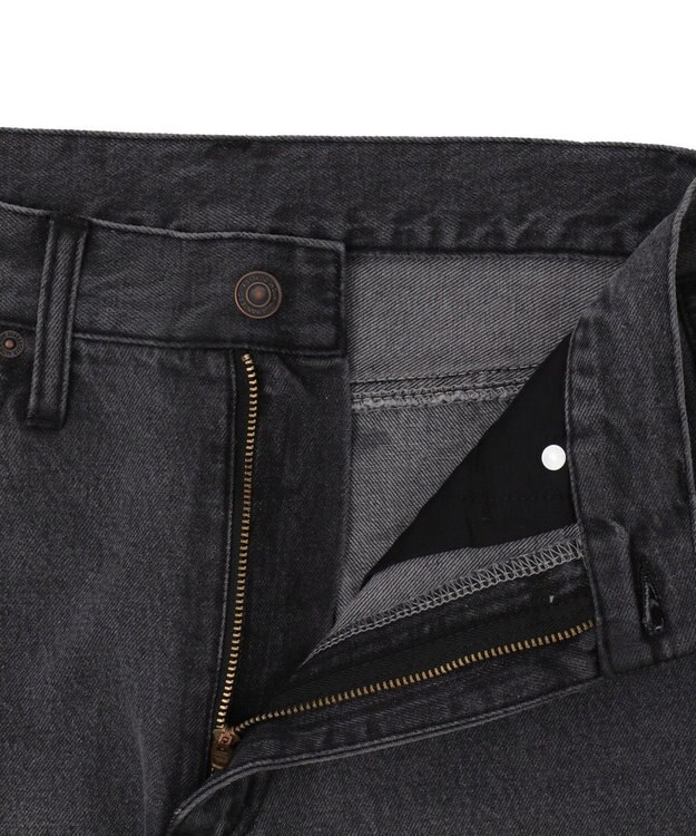 WEGO スプレーペイントストレートデニムパンツ ブラックその他