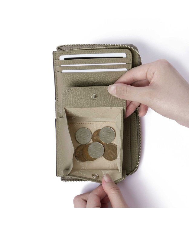 PELLE BORSA L字ファスナーミニ財布 Comfy コンフィー 6705 トープ