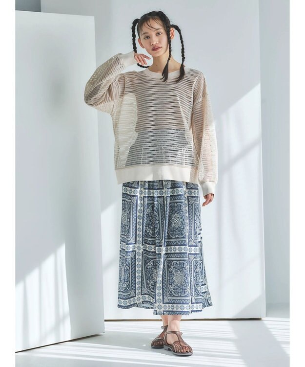 Green Parks ■ＥＳＣＡＲ　２ｗａｙメッシュプルオーバー Ivory