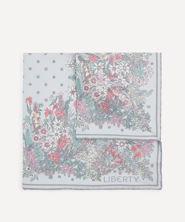 LIBERTY. キアラ オーチャード シルクポケットチーフ グレー