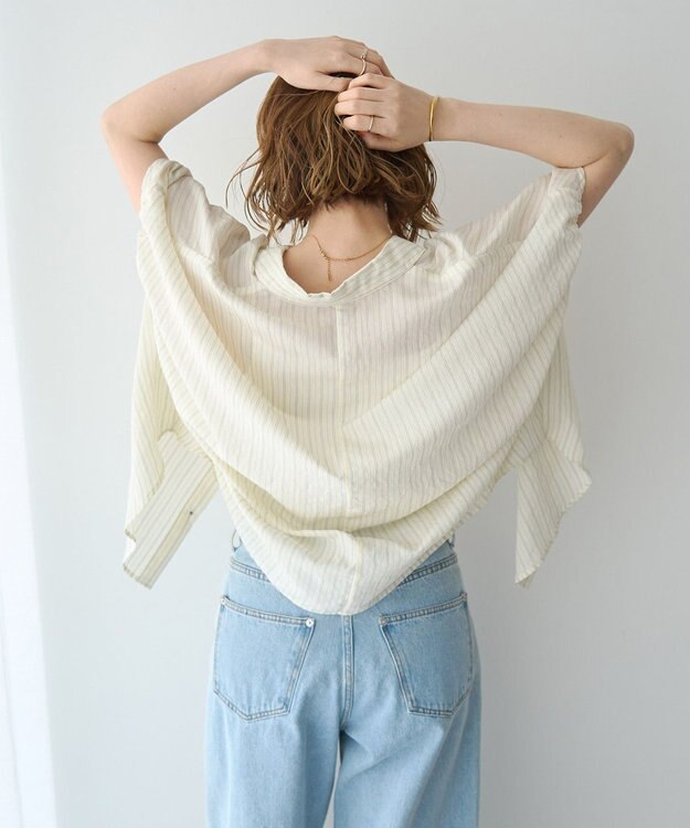 YECCA VECCA ストライプ柄シャツ Ivory