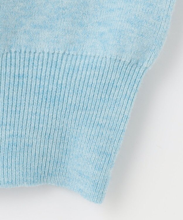 SHARE PARK LADIES ソフトタッチパフスリーブニット スカイブルー