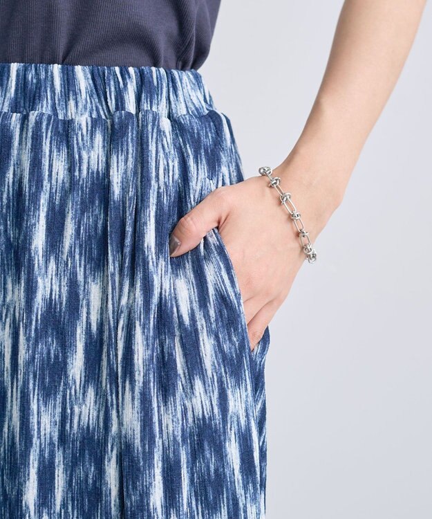 Green Parks シアーカットワイドパンツ Blue