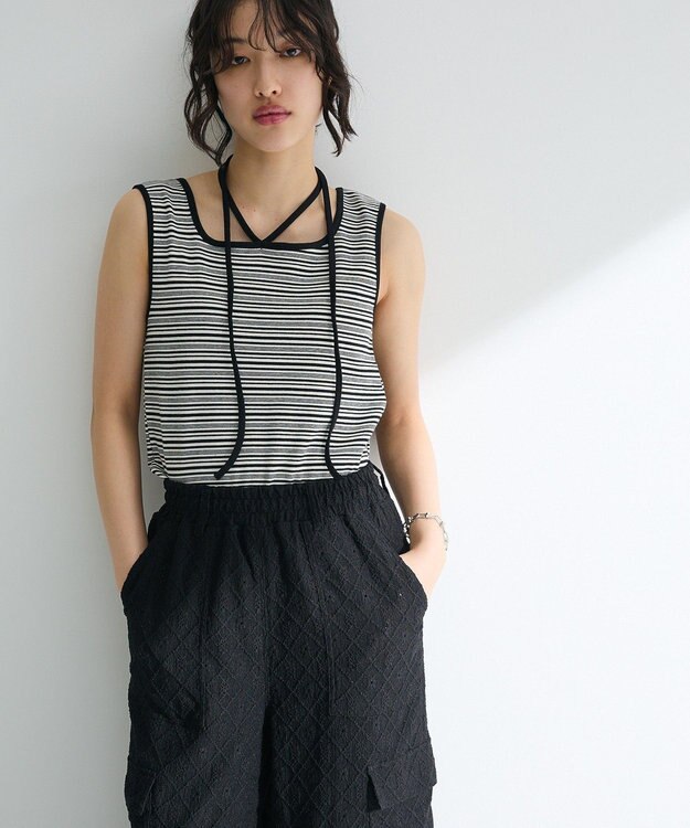 Green Parks チョーカー付きタンクトップ Border