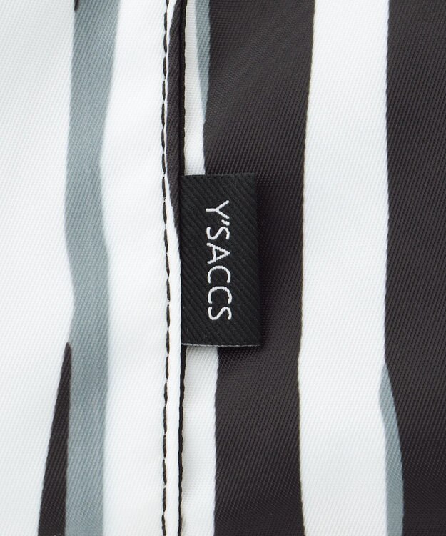 Y'SACCS 【ムック本掲載】ドローイングストライプ　ミニトートバッグ ブラック