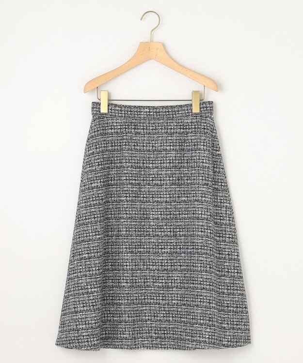 組曲 【KUMIKYOKU NAVY】ラメループモールツイード フレアスカート ネイビー系1