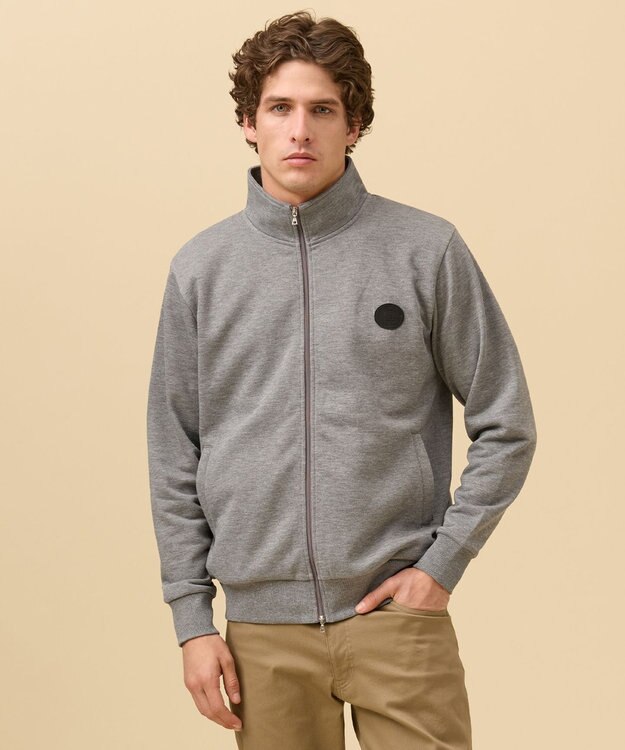 J.PRESS MEN オーバルワンポイント トラックジャケット グレー系