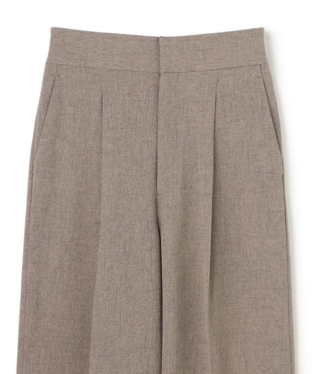 uncrave ウォッシャブルウールライクツイル ワイドパンツ シャンブレーチャコール