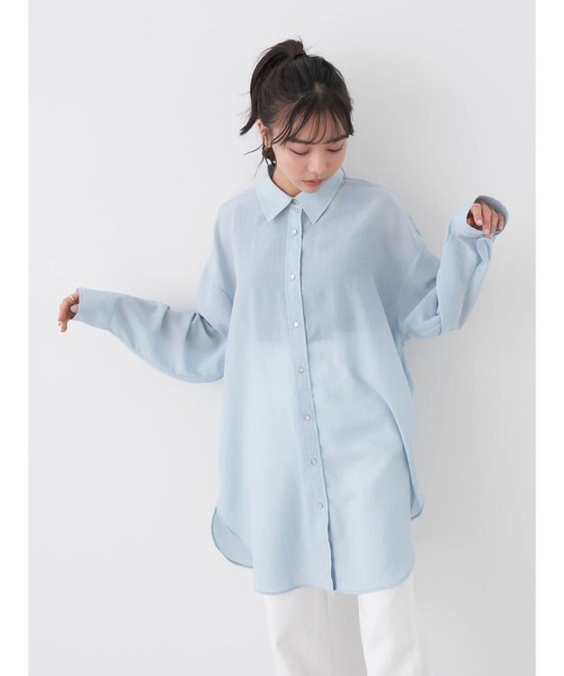 earth music&ecology ウ゛ィンテージボタンシャツ Sax