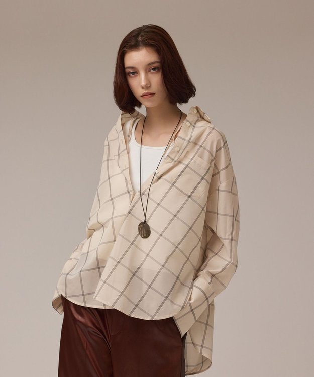 GRACE CONTINENTAL オーガン2WAYシャツ ベージュ