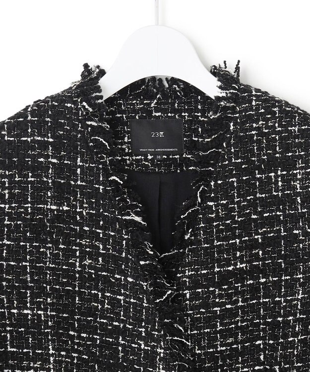 23区 L 【GLOW10月号掲載】GIOLICA オータム ツイード ジレ モノトーンミックス