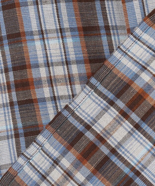 J.PRESS LADIES S 【一枚で着映え】リネンVisマドラス チェック シャツ ブラウス ブラウンチェック系