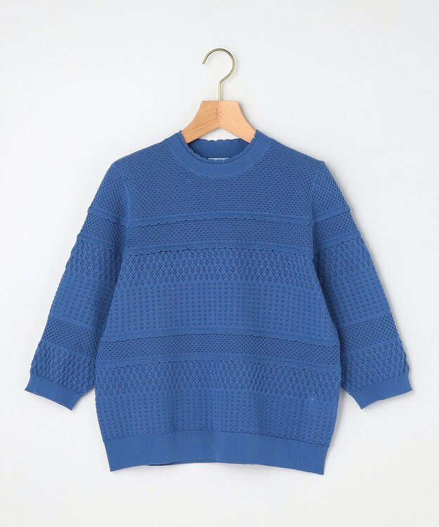 組曲 L 【先行予約】プティスカラレーシー ニット ブルー系