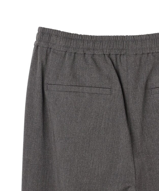 UNFILO 【セットアップ着用可/ウエストゴム】マイビューティ セミフレアパンツ チャコール