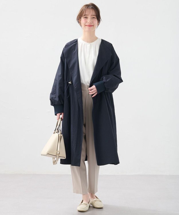 ANY ナイロンミニグログランコート ネイビー