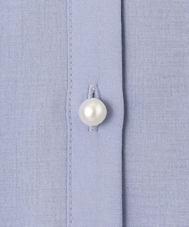 ANY SIS 【洗える】ビューティフレアシャツ ワンピース ライトブルー