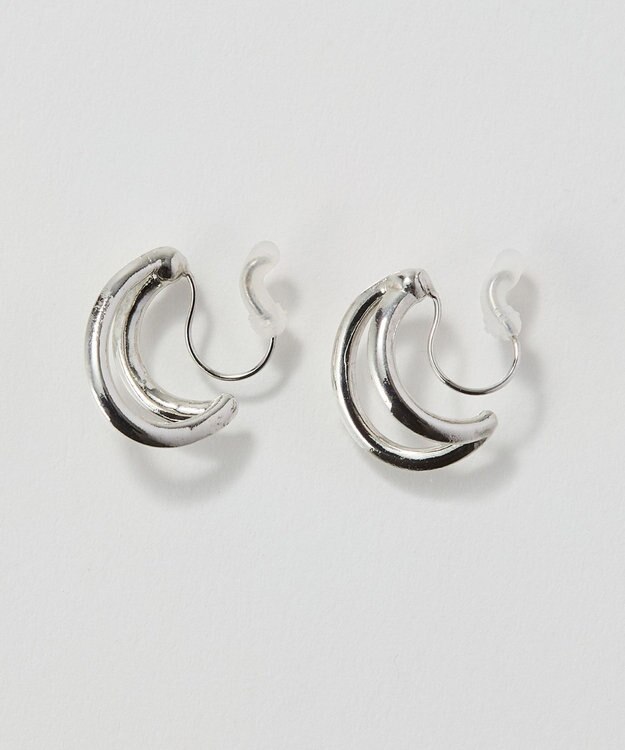 Phoebe 〈痛くないシリーズ/アレルギー対応〉ベーシックダブルフープライトフィットイヤリング　シルバー シルバー