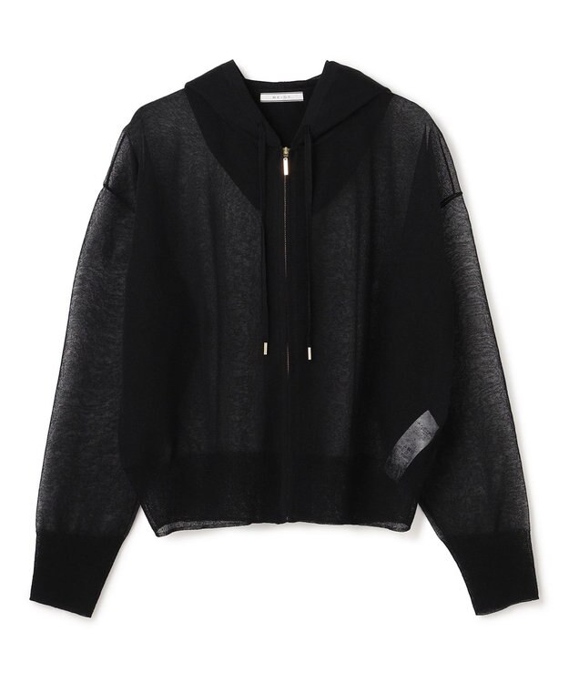 BEIGE， SIDERITE / シアージップフーディーニット Black