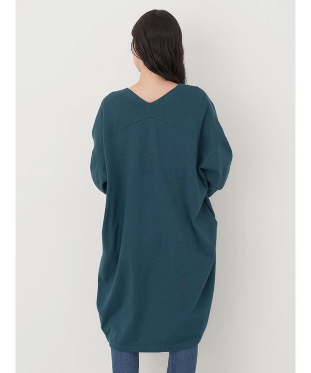 earth music&ecology ニュアンスロングカーディガン Blue Green