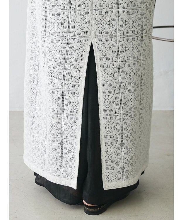 Green Parks AnriettMusee レースロングワンピース Off White