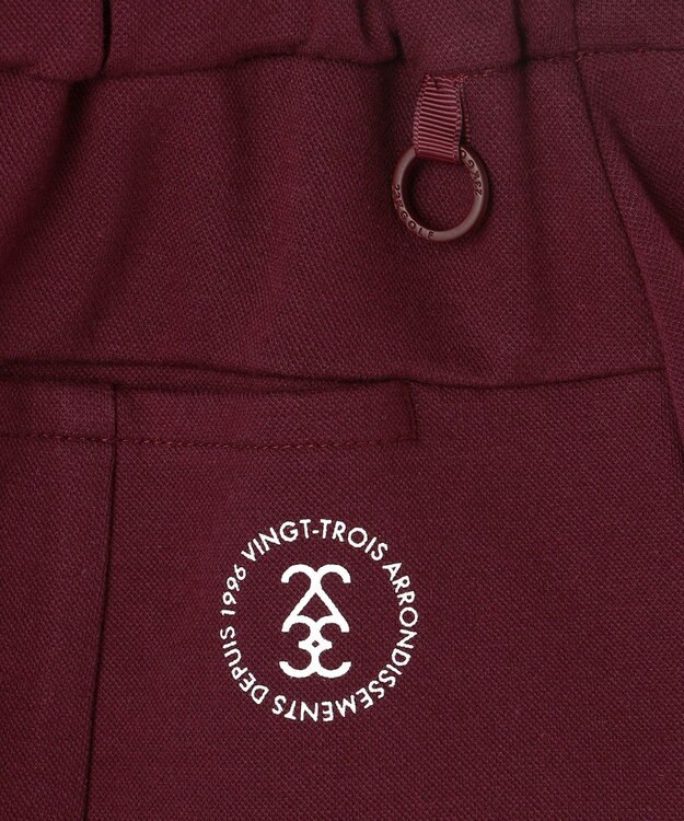 23区GOLF 【WOMEN】カノコダンボールスカート シワになりにくい ワイン系