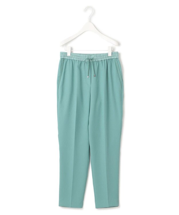 ICB 【接触冷感・UVケア・速乾・洗える】FluidBackSatin ドロストパンツ セラドン系