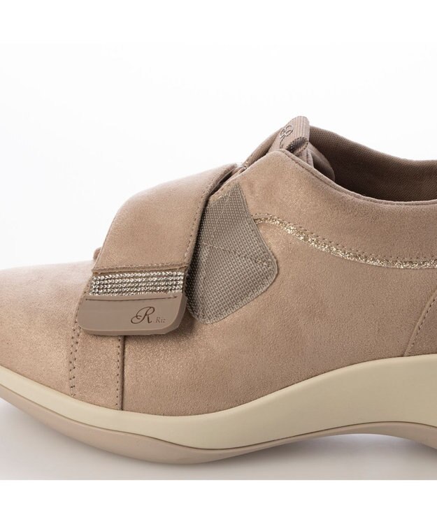 Riz raffinee <Riz raffinee>ヒールアップベルトスニーカー ベージュメタリック