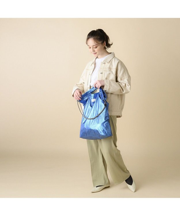 ACE BAGS & LUGGAGE W&.Day Night メル ポケッタブルバッグ Lサイズ 11783 ダブルアンドデイナイト メタリックブルー