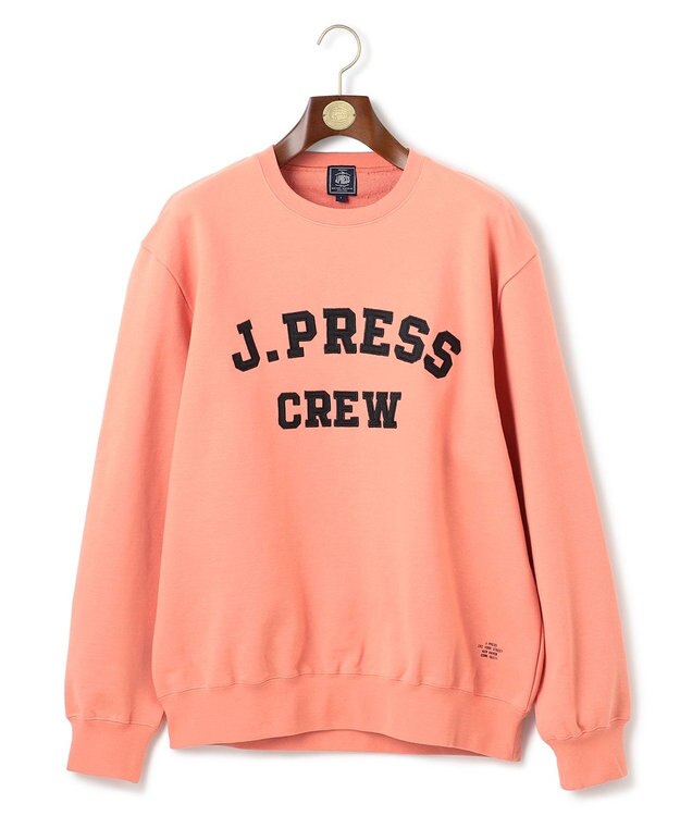 J.PRESS MEN 【J.PRESS ORIGINALS】Supima Recycle French Terry Fabric Logo Sweat Shirt ライトオレンジ系