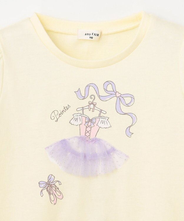 ANY KIDS ひんやりクール アップリケTシャツ クリーム（ドレス）