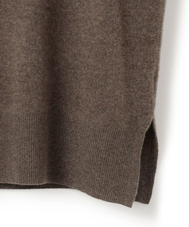 23区 CARIAGGIウールカシミヤ ハイネック ニット ダークブラウン系