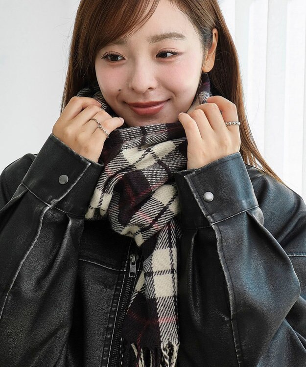 WEGO 【マフラー】大判ストール ネイビー