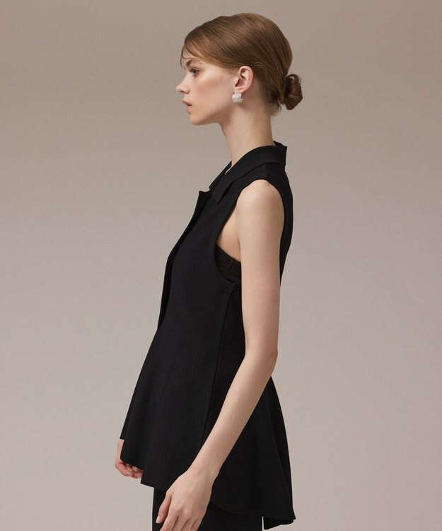 GRACE CONTINENTAL ビジューニットベスト ブラック