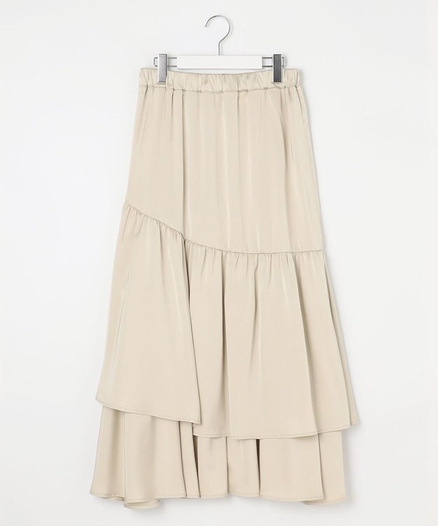 Feroux 【セットアイテム】裏毛プルオーバー×ランダムプリーツ スカート ベージュ系