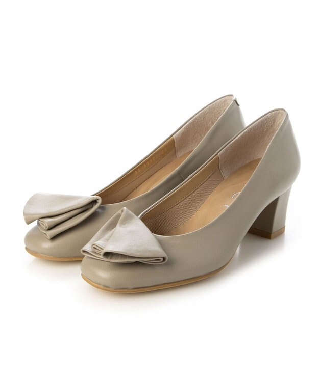 MODE ET JACOMO <D'ICI>プリーツモチーフパンプス ライトオーク