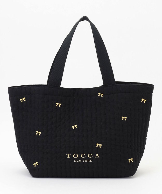 TOCCA 【WEB＆一部店舗限定】【A4サイズ対応】LUCKY SHOWER TOTE トートバッグ ブラック×リボン