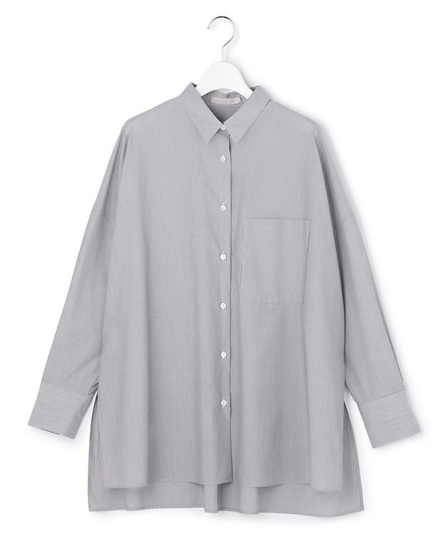 ICB 【先行予約】 クリーンブロード ポンチョシャツ ブラックストライプ