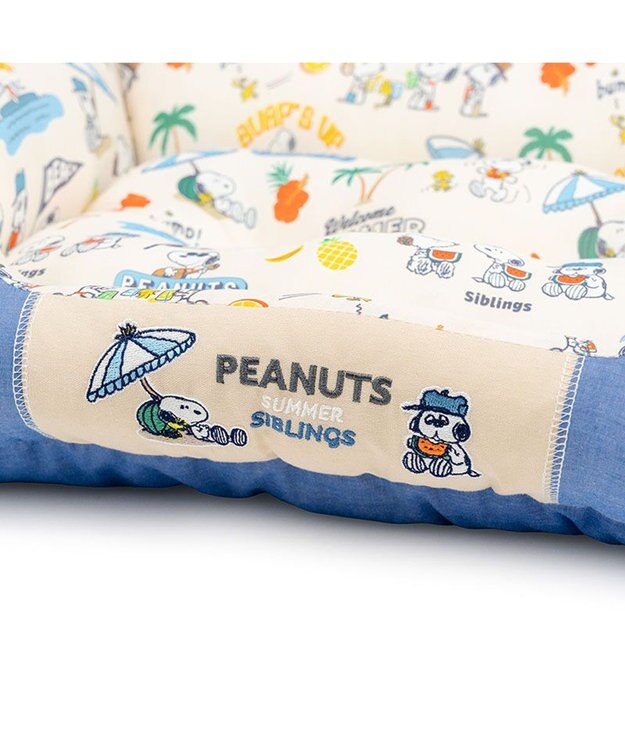 PET PARADISE スヌーピー クール 四角カドラー 《サマーバケーション柄》 ＬＬ ホワイト×ブルー