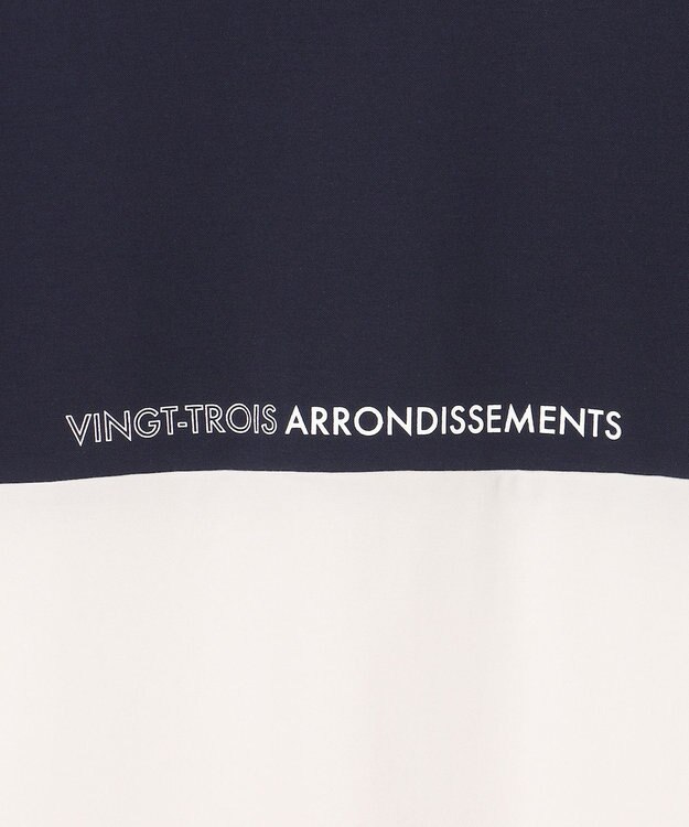 23区GOLF 【MEN】【UVケア】バイカラー 半袖モックネックシャツ ネイビー系