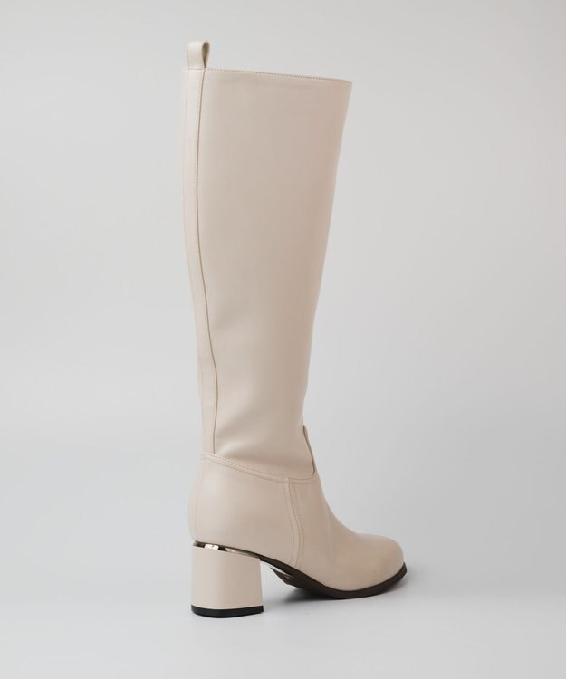 BONTRE 【PRECIEUX JOUET/プレシュウジュエ】メタルヒールロングブーツ ベージュ